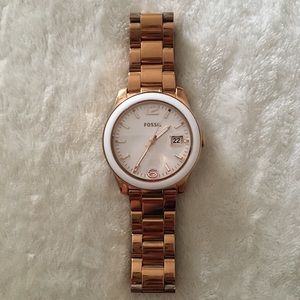 Gold Fossil Perfect Boyfriend Watch